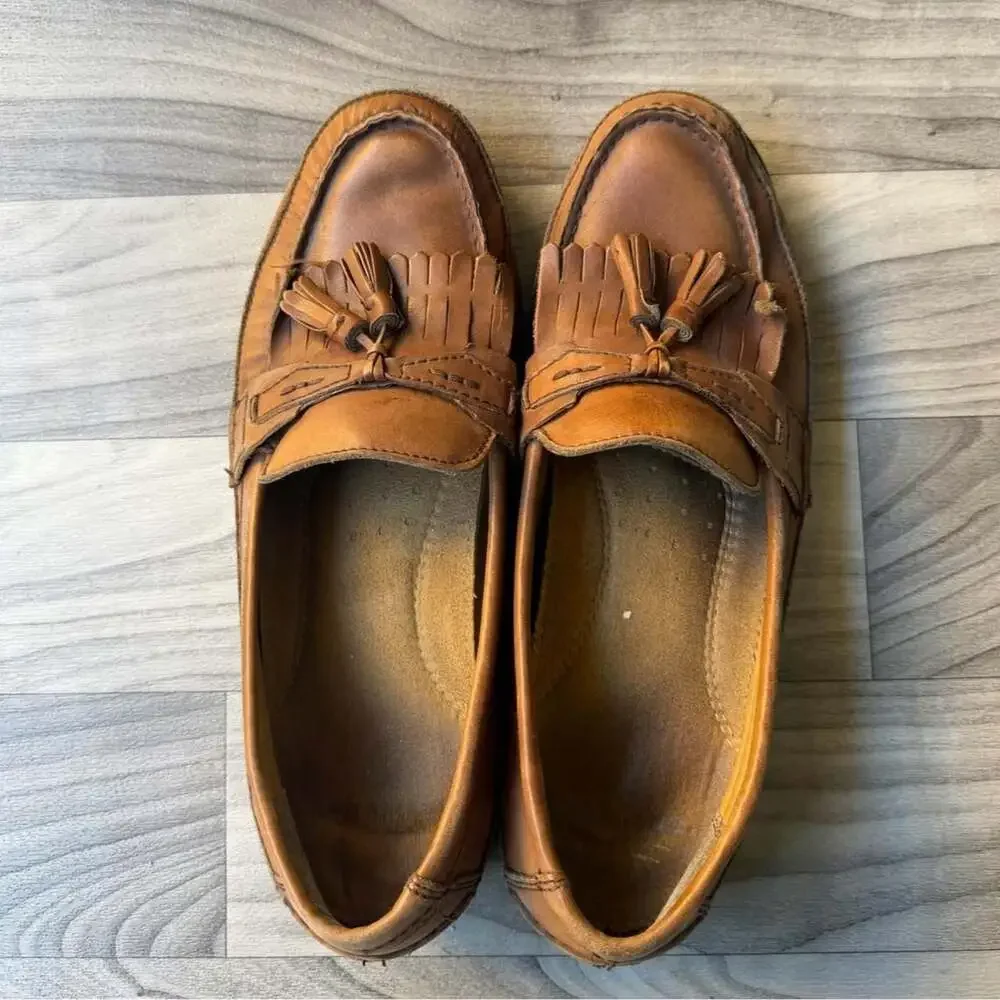 Dockers Tan Leather Tassel Loafers Men's 11.5
